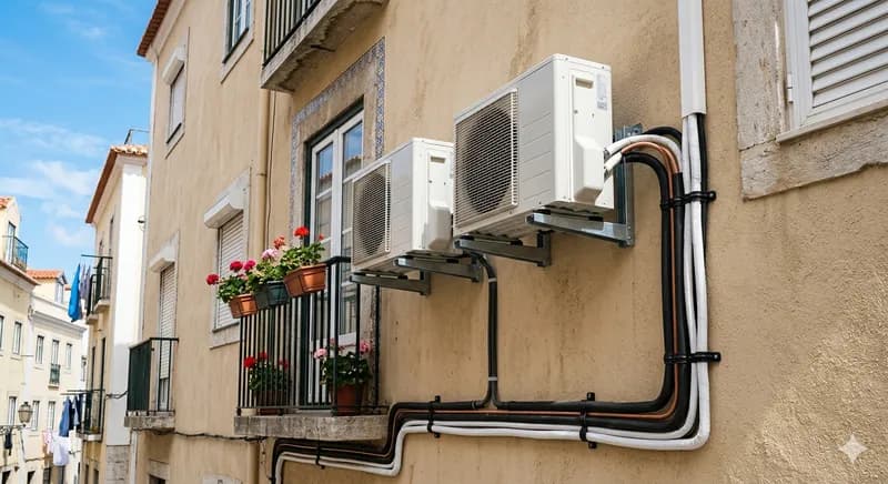 Configuração de unidade exterior multi-split